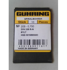 0.8 MM Şeffaf Habbe-Tane Delimi İçin GÜHRİNG MARKA Matkap Ucu